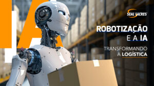 Robô representando a robotização e a IA transformando a logística: a nova era da eficiência