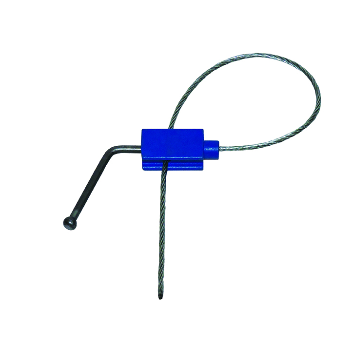 Lacre de ferro manivela azul